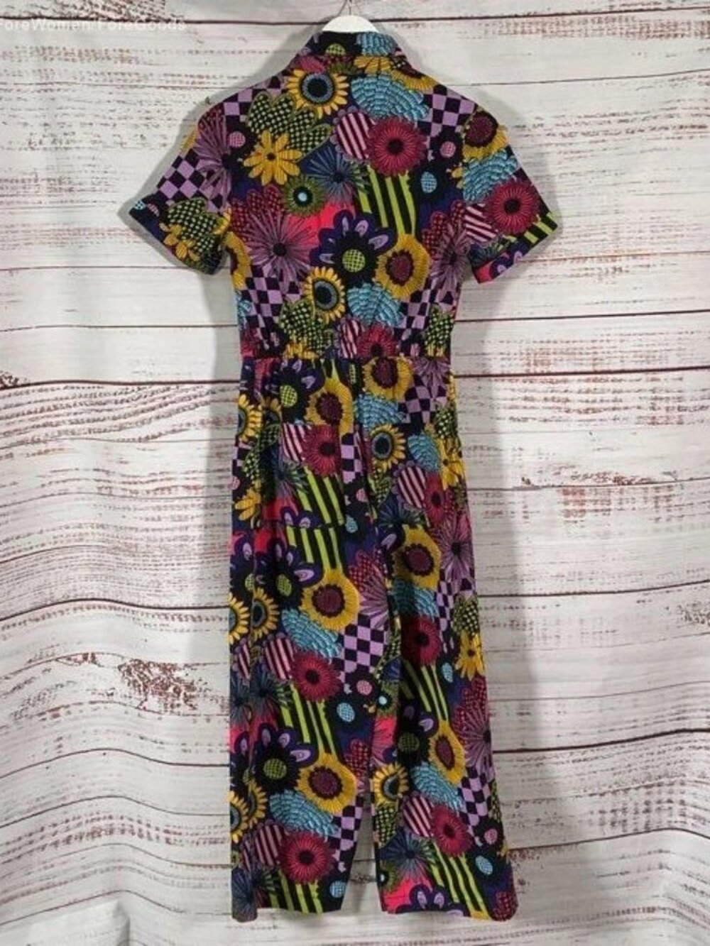 Lucy & Yak L.E. Ragan Jumpsuit Dreams Over Reality Print UK 8 / US 4, Petite - Picture 5 of 7